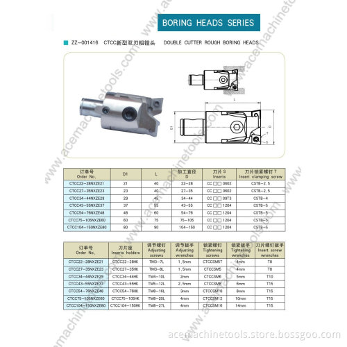 Boring Heads Series - Double Cutter Rough Boring Heads